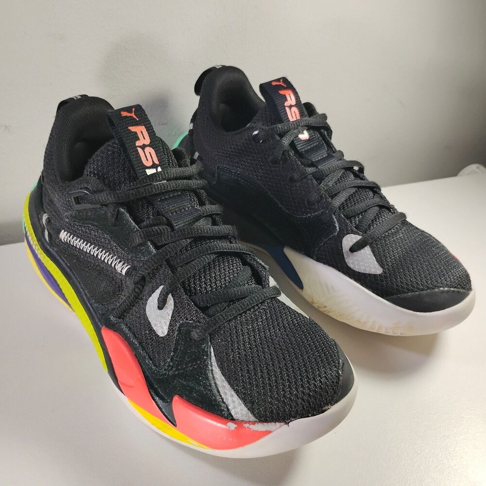 Puma x J. Cole RS-Dreamer Kids US 6C Black Multi Basketball Shoes Activewear
